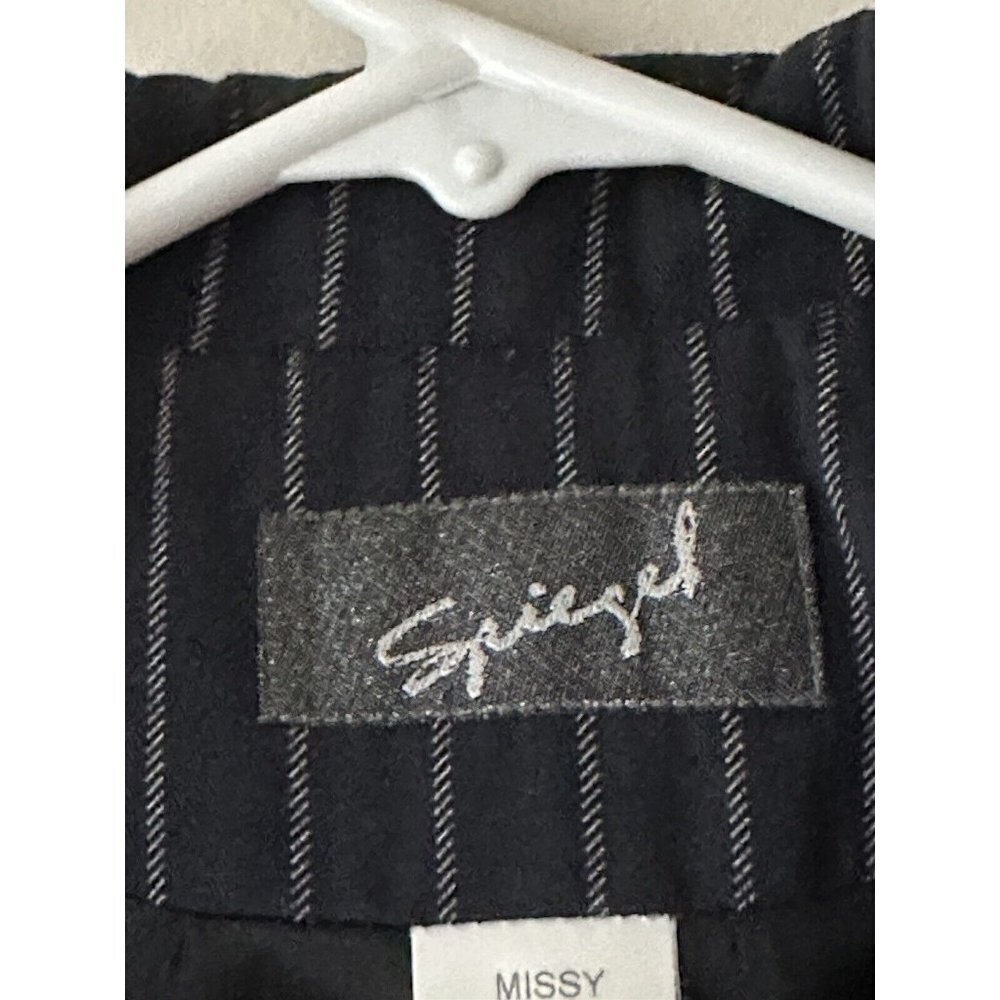 Spiegel Size 8 Blue White Striped Long Sleeve Blazer Jacket Double Breasted - Picture 3 of 10